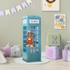 CQAEBGS Telephone Booth Bookshelf 5-Tier Wood cd Storage Cabinet, Floor Standing Bookcase with Acrylic Door, Storage Cabinet Cube Organizer Display Cabinet (Blue) view 1