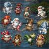 ASKJDT Wooden Dwarf Christmas Tree Ornaments Set,Wood Christmas Tree Hanging Ornaments,Christmas Tree Goblin Gnome Hanging Ornaments,Christmaspendants Hfor Home Party Christmas Decorations (12PCS) view 2