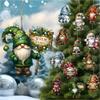 ASKJDT Wooden Dwarf Christmas Tree Ornaments Set,Wood Christmas Tree Hanging Ornaments,Christmas Tree Goblin Gnome Hanging Ornaments,Christmaspendants Hfor Home Party Christmas Decorations (12PCS) view 3