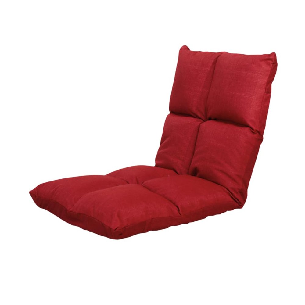 CURZLERH Red,Padded Folding Gaming Sofa Chair, 5 Adjustable Memory Foam Floor Chair, Alloy Steel Frame and Three-Dimensional Contour, Meditation Chair for Reading