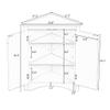 Corner Storage Cabinet with Two Doors and Adjustable Shelf, Freestanding Floor Space Saver for Bathroom, Living Room or Kitchen, Brown view 2