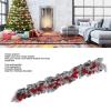 Christmas Flocking Garland Exquisite Decorative Rattan Pendant for Indoor Outdoor Xmas Party Home Decor (1.5m / 4.9ft) view 2