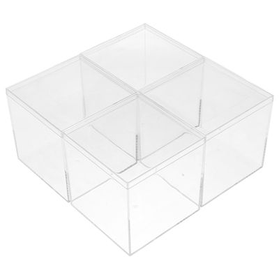 VILLFUL Acrylic Packaging Boxes with Lids 4pcs Candy Gift Xmas Halloween