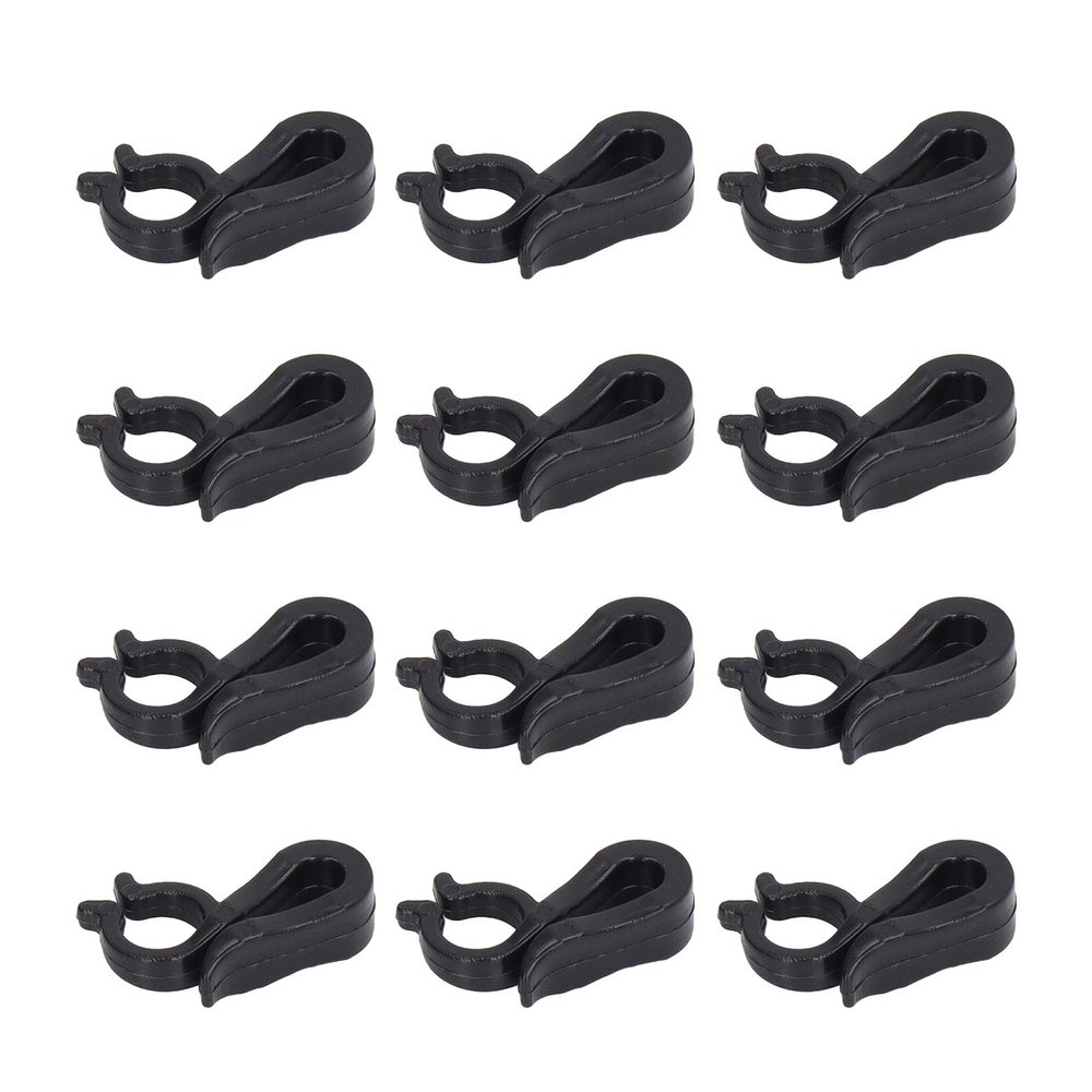 Christmas Light Clips, Reusable Plastic Outdoor Hanging Clips for Christmas Party Decoration, 120 Pcs (Black)