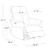 CHITA Genuine Leather Power Recliner Chair for Adults, Electric Wall Hugger Recliner for Small Spaces, Modern Living Room and RV Recliner Chair with Power Headrest & Charging Ports, Latte Tan view 2