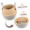 TOGEVAL Laundry Basket for Organization Medium Grass Storage Hamper Quilt Organizer for Dirty Clothes and Household Items Portable Design Sturdy Handles for Boys and Girls Rooms and Living view 4