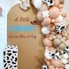 JarThenaAMCS A Little Cowboy is On The Way Gender Reveal Party Decal Sign Country Western Boy Wall Stickers Baby Shower Wall Decor for Balloon Arch Backdrop Photo Props view 3
