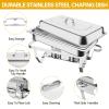 9QT Chafing Dish High Grade Stainless Steel Complete Set Chafer Buffet Servers and Warmers Set with Folding Frame for Weddings Parties Banquets Catering Events (6 PACK (2 Silver+4 Gold)) view 4