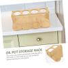 NAMOARLY Bamboo Oil Bottle Holder Pantry Organizer Shelves Spice Rack Tray over Door Pull Out Spice Rack Organizer Seasoning Display Shelf view 4