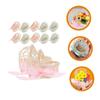 SEWOART 12pcs Woven Baskets Handles Rattan Storage Baskets Small Flower Girl Baskets for Weddings Easter Dec view 2