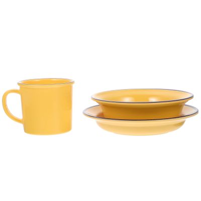 AUTSUPPL 1set Retro Soup Bowl Cup Set Plates and Cups Set Charcuterie Bowls Storage Lids Dinnerware Storage Containers Tea Food Serving Tableware Fine Workmanship and Texture Smooth Surface