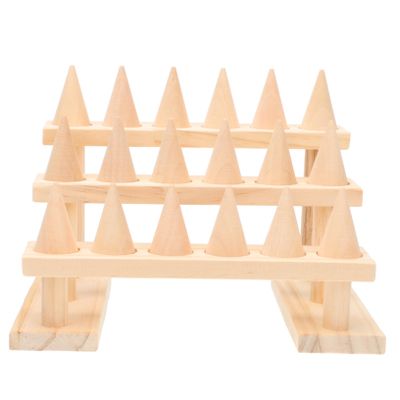 OATIPHO Wooden Ring Display Stand Three Layer Storage Holder for Home