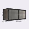 Metal wall cabinet with glass doors Wall-mounted cabinet wall cabinet modern simple home living room simple storage cabinet kitchen hanging cabinet glass cabinet(60*25*35cm/23.6*9.8*13.8in) view 2