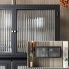 Metal wall cabinet with glass doors Wall-mounted cabinet wall cabinet modern simple home living room simple storage cabinet kitchen hanging cabinet glass cabinet(60*25*35cm/23.6*9.8*13.8in) view 4