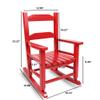 Hngilkoo Kids Rocking Chair Set of 2 Toddler Wooden Indoor for Child Comfy Recliner Rocker for Baby Ages 3-6 Outdoor Lounge Children Playroom Anti-Tip Design Safe & Sturdy Red view 2