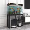 Metal Side Table with Storage 3 Layer Office Storage Cabinet for Self Emptying Robot Vacuum Cleaner, Solid Multi-Functional Fish Tank Stand Home Organizer(Black,80cm) view 1