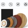 GSKFXJ Large Solid Wood Turntable for Dining Table 20in 30in 40in Lazy Susan Rotating Serving Tray Tabletop Serving Plate Wood Turntable Tray Smooth Spin(Teak,100cm/40in) view 2