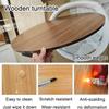 GSKFXJ Large Solid Wood Turntable for Dining Table 20in 30in 40in Lazy Susan Rotating Serving Tray Tabletop Serving Plate Wood Turntable Tray Smooth Spin(Teak,100cm/40in) view 3