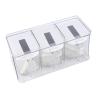 Kuuleyn Seasoning Organizer Box Plastic Wall Hanging Opening Closing Mechanism Condiment Pots for Oil Salt Herbs Spices Kitchen for Home Cooks Chefs view 1