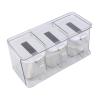 Kuuleyn Seasoning Organizer Box Plastic Wall Hanging Opening Closing Mechanism Condiment Pots for Oil Salt Herbs Spices Kitchen for Home Cooks Chefs view 2