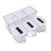 Kuuleyn Seasoning Organizer Box Plastic Wall Hanging Opening Closing Mechanism Condiment Pots for Oil Salt Herbs Spices Kitchen for Home Cooks Chefs view 3