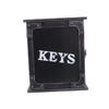 HONMEET Distressed Wooden Key Holder Letter Prints Wall-Mounted Organizer for Entryway Home Office Vintage Style Key Box Jewelry and Items Black view 1