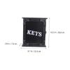HONMEET Distressed Wooden Key Holder Letter Prints Wall-Mounted Organizer for Entryway Home Office Vintage Style Key Box Jewelry and Items Black view 3