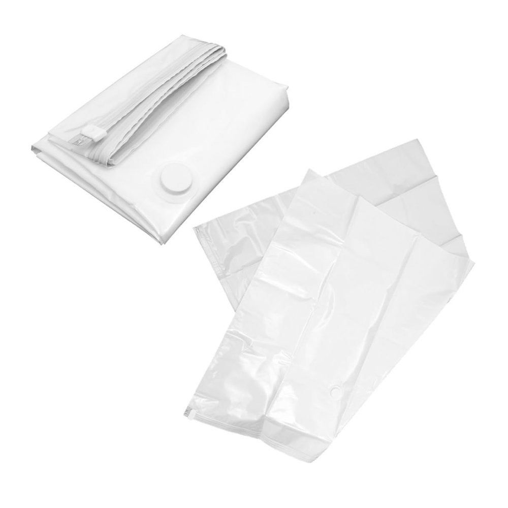 Hohopeti 2pcs Vacuum Compression Bags for Mattress Storage Reusable Vacuum Sealing Bags for Bedding Clothes and More Heavy Duty Large for Maximum Space Saving