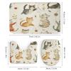 TOWINSFB 4Pcs Cartoon Rustic Kitten Shower Curtain Sets Bathroom Decor, Lovely Cat Playing Yarn Ball Shower Curtain with Non Slip Rug, Toilet Lid Cover, Bath Mat and 12 Hooks 72W x 72L view 3