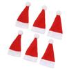 COLLBATH 12pcs Christmas Santa Hat Tableware Holder Storage Bag for Cutlery Christmas Party Favors Xmas Hat view 1