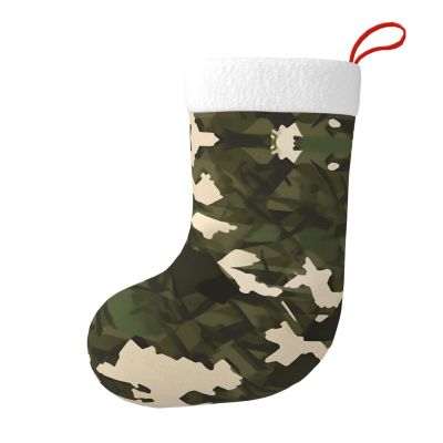 WZYWHJ Christmas Decoration Stocking for Festive Days, Halloween, and Holiday Parties Army Camouflage Printed
