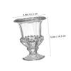 QUMIIRITY 1pc Retro Style Transparent Glass Flower Vase for Home Decor Dried Flower Arrangement Candle Holder Artistic Table Centerpiece for Office and Balcony view 2