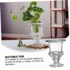 QUMIIRITY 1pc Retro Style Transparent Glass Flower Vase for Home Decor Dried Flower Arrangement Candle Holder Artistic Table Centerpiece for Office and Balcony view 3