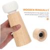Unomor Handheld Wooden Pepper Grinder with Ceramic Top Coarseness Easy to Use Kitchen Tool for Fresh Spices and Seasoning Friends and Family view 3