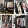 EXCLURA Closet Rod Large Capacity Hanging Closet Rod, Hanging Closet Rod & 2 Hook, Stainless Steel Wardrobe Pole High Load-Bearing, Increase Cabinet Utilization(120cm(47 1/4")) view 2