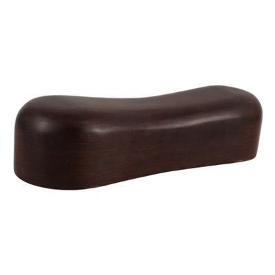 CONGARTENO Polished Wooden Neck Pillow for Relaxation Handmade Solid Wood Cervical Support for Steam Room Sauna and Comfortable Sleep Ergonomic Design for Pain Relief
