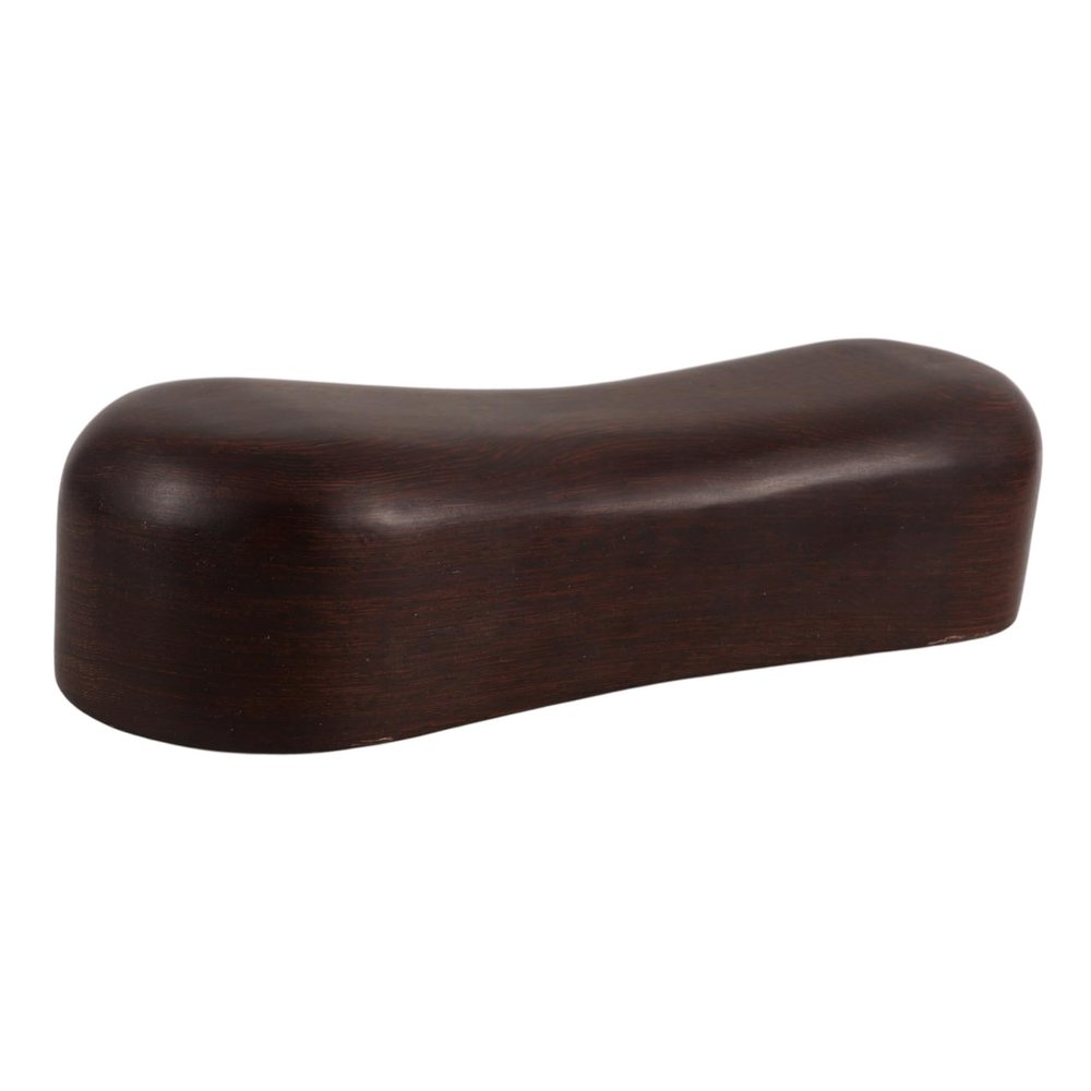CONGARTENO Polished Wooden Neck Pillow for Relaxation Handmade Solid Wood Cervical Support for Steam Room Sauna and Comfortable Sleep Ergonomic Design for Pain Relief