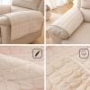 3 Pieces Sofa Armrest Cover, Armrest Covers for Recliners Plush Non Slip Couch Arm Covers with Side Pocket Armrest Covers Headrest Cover(Coffee) view 4