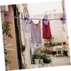 Unomor 2pcs Retractable Camping Clothesline for Travel Outdoor Windproof Drying Ropes Non-Slip Clips view 3