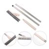Healeved Cleaning Brush Grout Scrub Brush Scrub with Long Handle Long Handle Floor Cleaning Bathroom Tile Floor Grout Swivel Beige Stainless Steel view 4