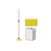 Disposable Toilet Brush and Holder,Cleaning Supplies,Deep Cleaning,Wall Mount Toilet Cleaning System,1 Toilet Wand + 18 Toilet Brush Refill (Lemon Yellow Package) view 1