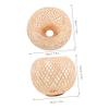QUMIIRITY Rustic Woven Table Lamp Shade Handcrafted Bamboo Light Cover for Home Decor Eye-caring Design Easy Installation and Sturdy Construction for Living Room and Bedroom Lighting view 2