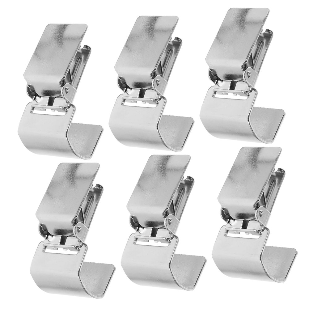 RORPOIR 6pcs Rug Hangers Display Clips for Hanging and Cleaning Stainless Steel Carpet Clips Versatile Curtain Jigs for Home Use