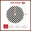 Black and White Checkered Stripes Print Christmas Tree Skirt Christmas Tree Mat for Xmas Holiday Party Decoration view 4