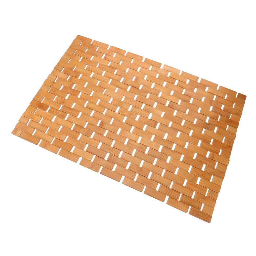 GOOHOCHY Highly Absorbent Bamboo Bath Mat Quick Dry Non Slip Floor Mats for Bathroom Machine Washable Bathroom Rug
