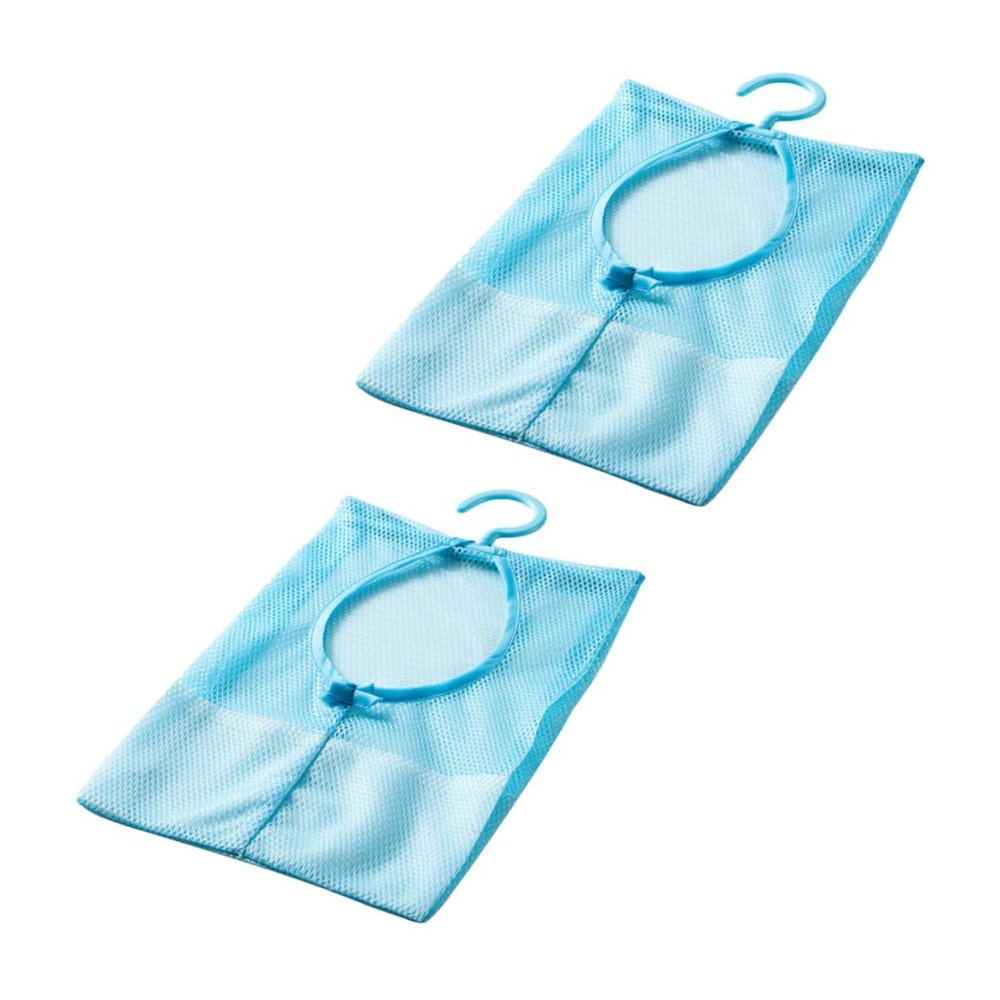 HOOTNEE 2 Pcs Mesh Bag Hanger Storage Mesh Bag Laundry Pouch Multifunctional Pp Polyester Easy to Hang