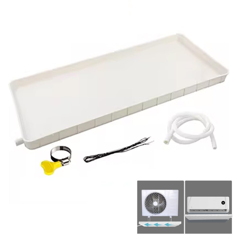 Air Conditioner Drip Pan Water Tray - PP Tray Water Collector Pad for Indoor/Outdoor Split AC Heat Pump Systems