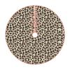 Leopard Print Print Christmas Tree Skirt Christmas Tree Mat for Xmas Holiday Party Decoration view 1