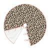 Leopard Print Print Christmas Tree Skirt Christmas Tree Mat for Xmas Holiday Party Decoration view 3