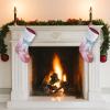 Christmas Stockings Classic Large Stockings Santa Personalized Candy Land Printing Christmas Stocking for Stairs Fireplace Hanging Xmas Home Decor view 4